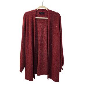 Lane Bryant Wool Blend Metallic Sequin Open Cardigan Sweater Size 18/20